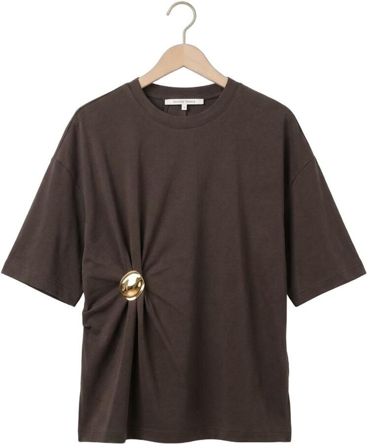 SECOND FEMALE Dames Tops & T-shirts Enora Brooch Tee Bruin - Foto 2