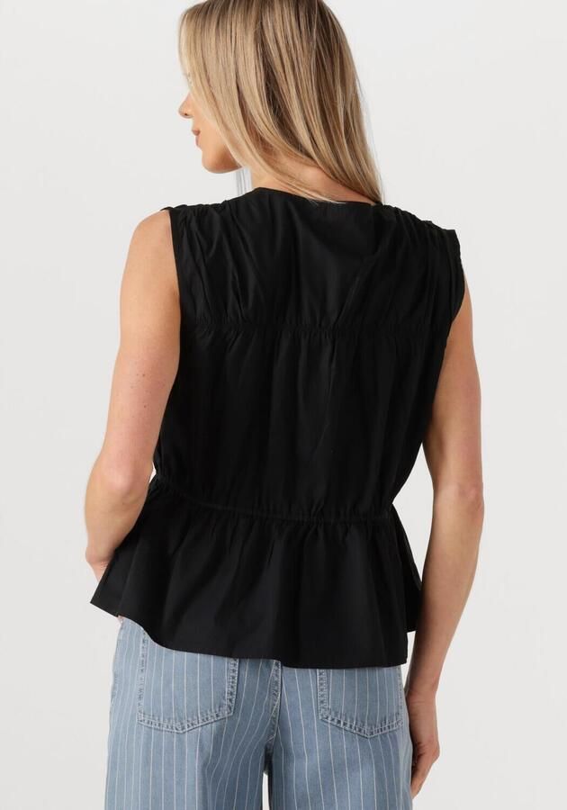 SECOND FEMALE Dames Tops & T-shirts Felixa Top Zwart