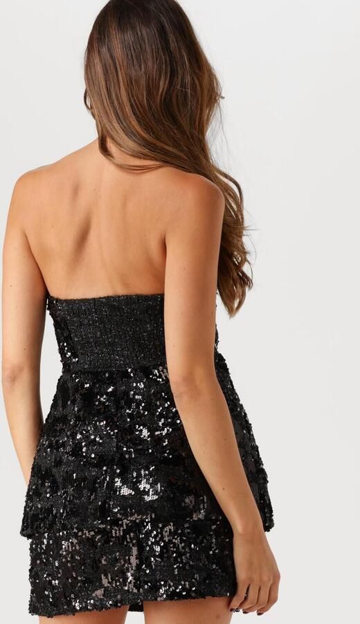 Second Female Strapless top met pailletten Flakes zwart - Foto 3