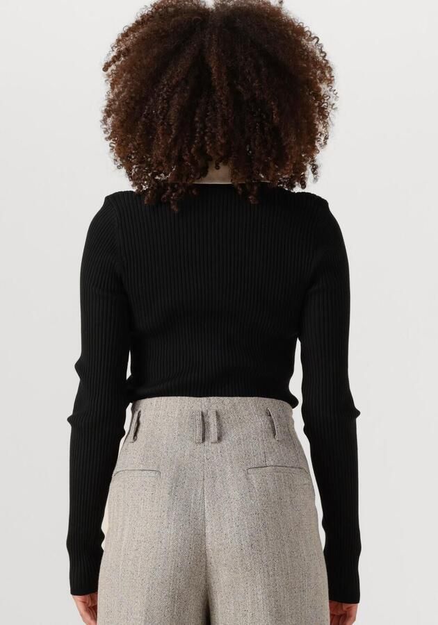 SECOND FEMALE Dames Tops & T-shirts Josephine Knit Polo Zwart