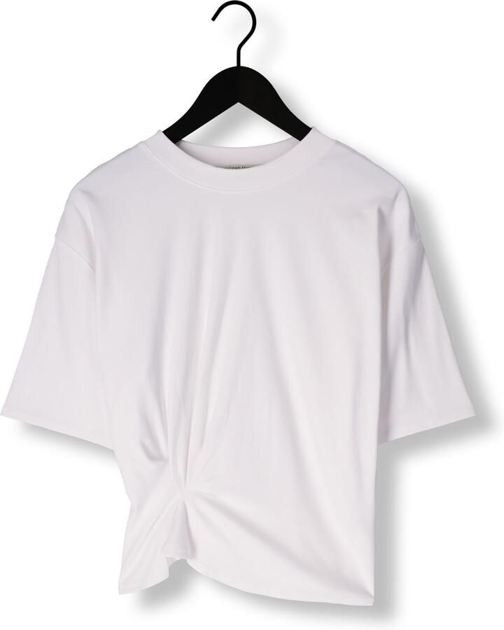 Second Female T-shirt met gesmokt detail Missouri wit