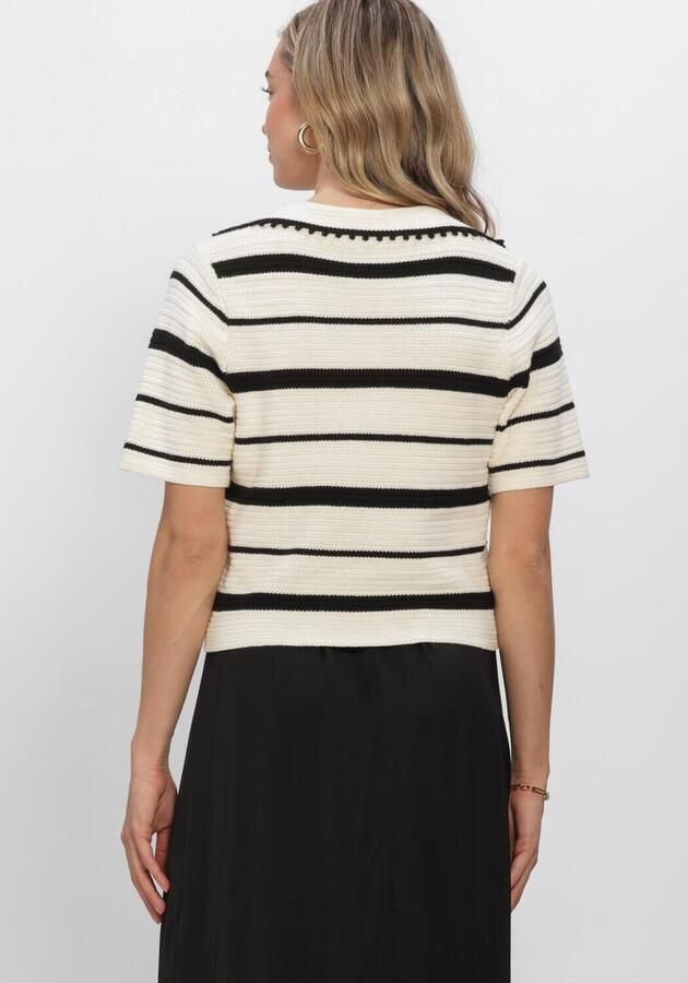 SECOND FEMALE Dames Tops & T-shirts Susi Knit Collar Ecru - Foto 4