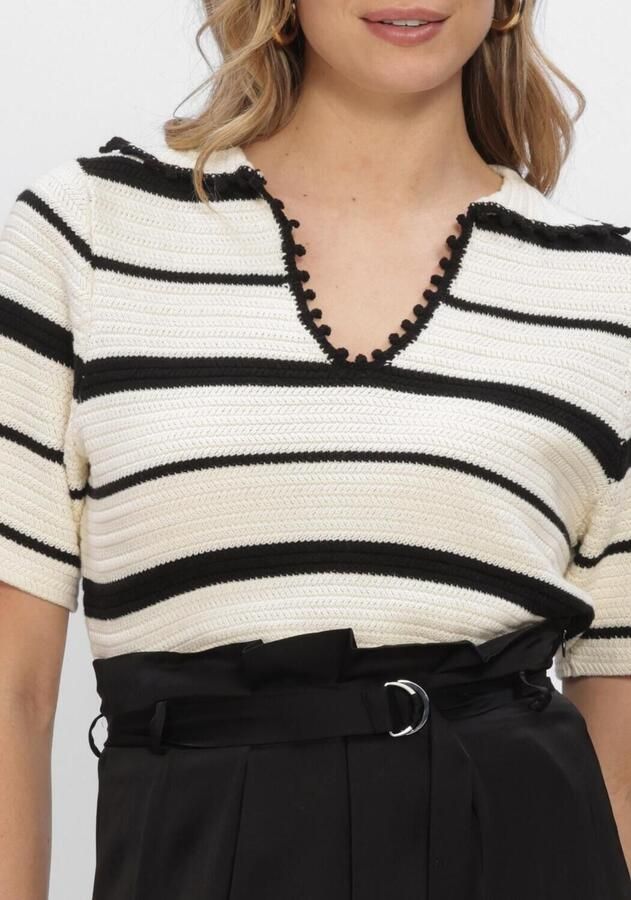 SECOND FEMALE Dames Tops & T-shirts Susi Knit Collar Ecru - Foto 3