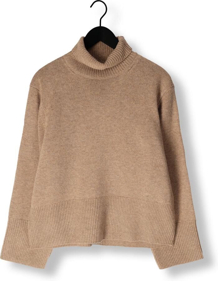 SECOND FEMALE Dames Truien & Vesten Alpha Knit T-neck Beige