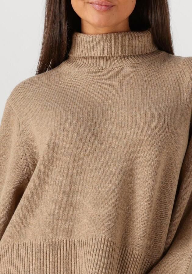 SECOND FEMALE Dames Truien & Vesten Alpha Knit T-neck Beige - Foto 2