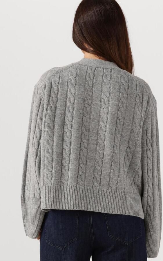 SECOND FEMALE Dames Truien & Vesten Alphine Knit Cardigan Lichtgrijs - Foto 3