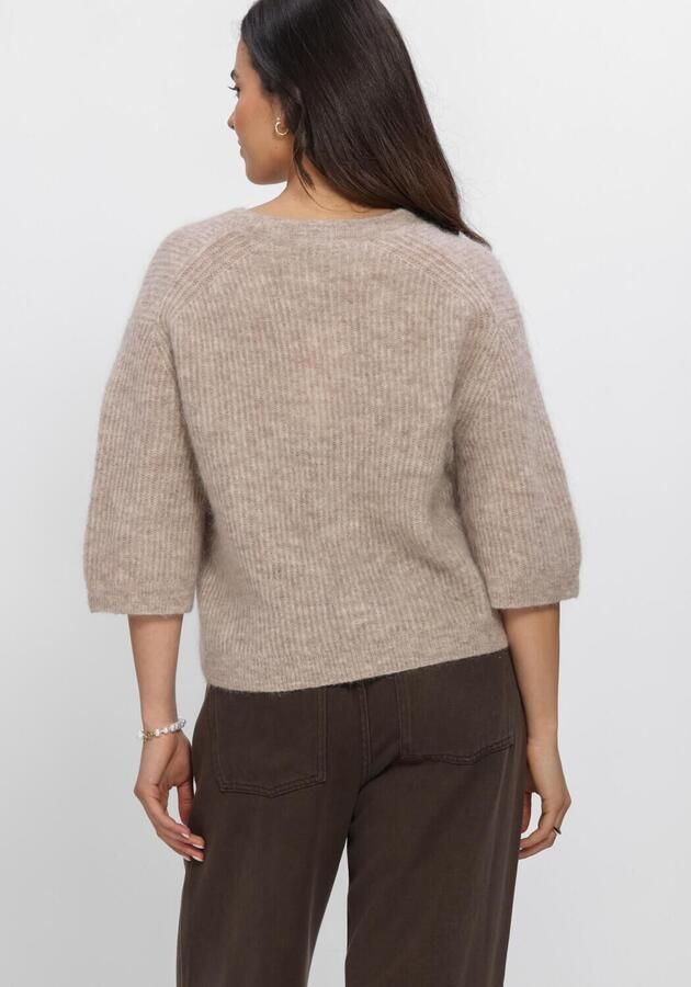 SECOND FEMALE Dames Truien & Vesten Andrea Knit Rib Cardigan Beige - Foto 3