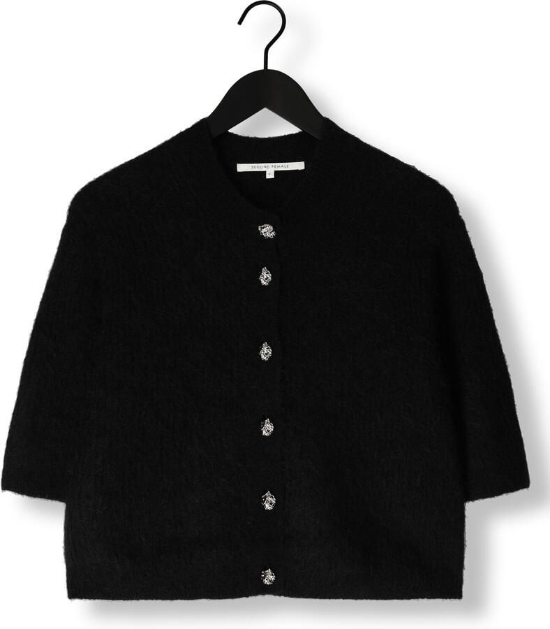 Second Female Elegante Gebreide Vest Andria Stijl Second Dames Black Dames