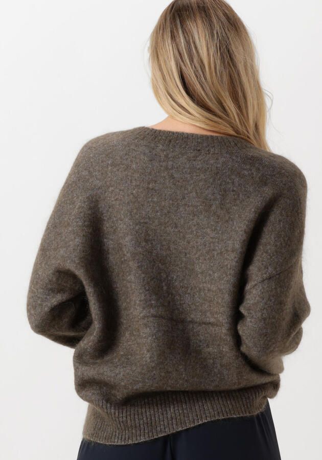 Second Female Brook Knit Loose V-neck Trui Second Dames Brown Dames - Foto 2