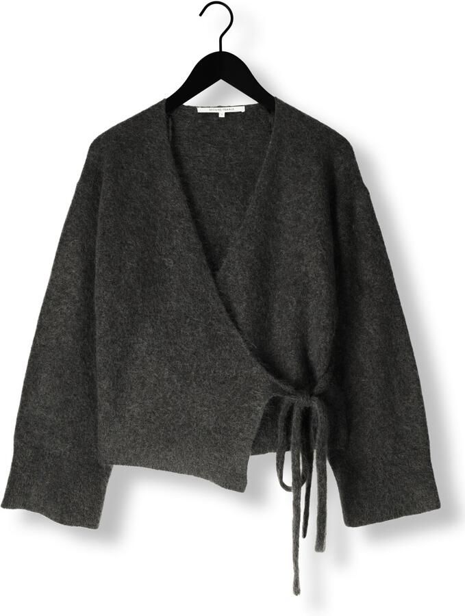 SECOND FEMALE Dames Truien & Vesten Brook Knit Wrap Cardigan Donkergrijs