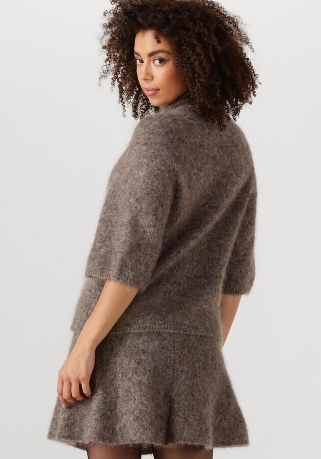 SECOND FEMALE Dames Truien & Vesten Emmalou Knit Ss Taupe - Foto 3