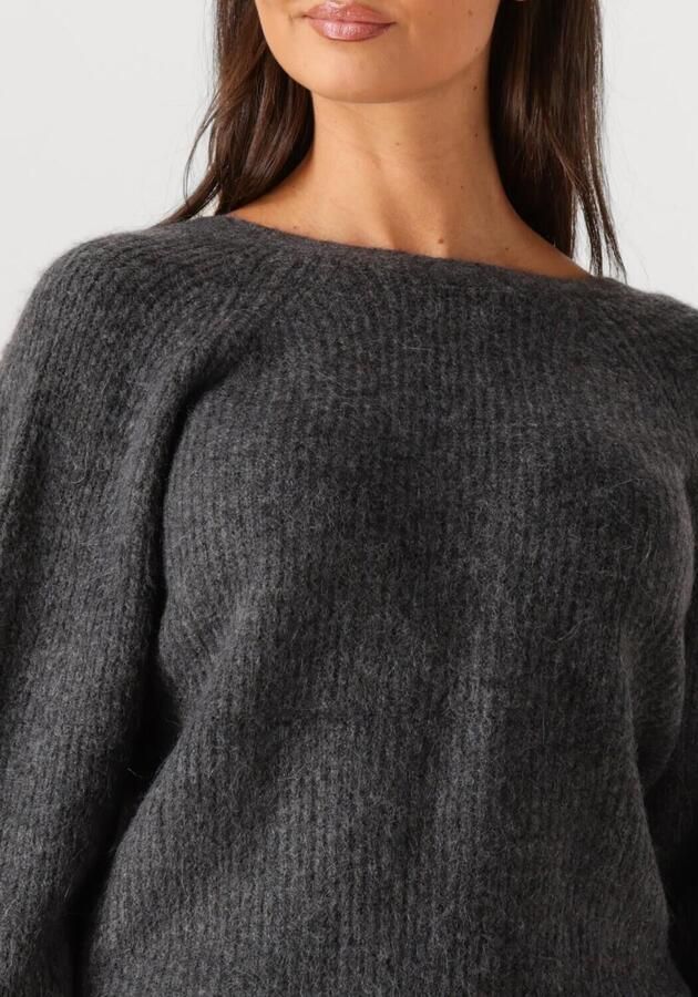 SECOND FEMALE Dames Truien & Vesten Flare Knit Donkergrijs