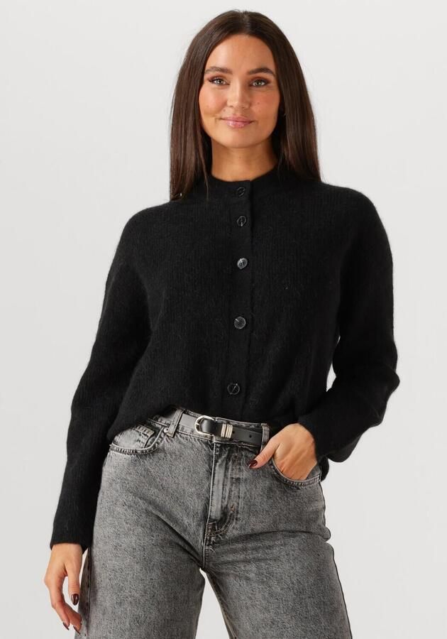 SECOND FEMALE Dames Truien & Vesten Gabby Knit Cardigan Zwart - Foto 4