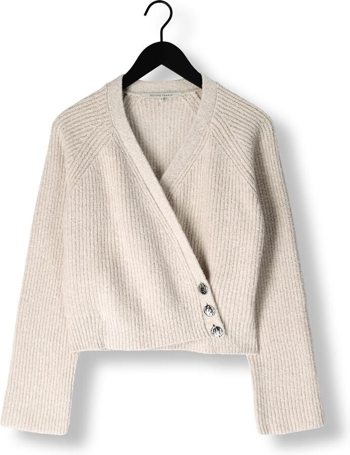 SECOND FEMALE Dames Truien & Vesten Gerda Knit Cardigan Ecru