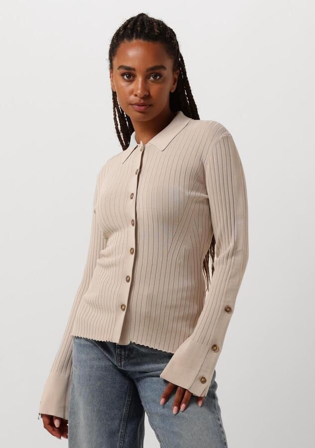 Second Female Elegant Knit Collar Vest Second Dames Beige Dames - Foto 4