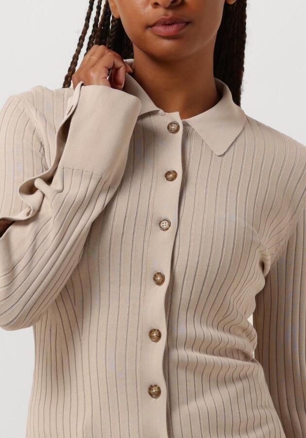 Second Female Elegant Knit Collar Vest Second Dames Beige Dames - Foto 2