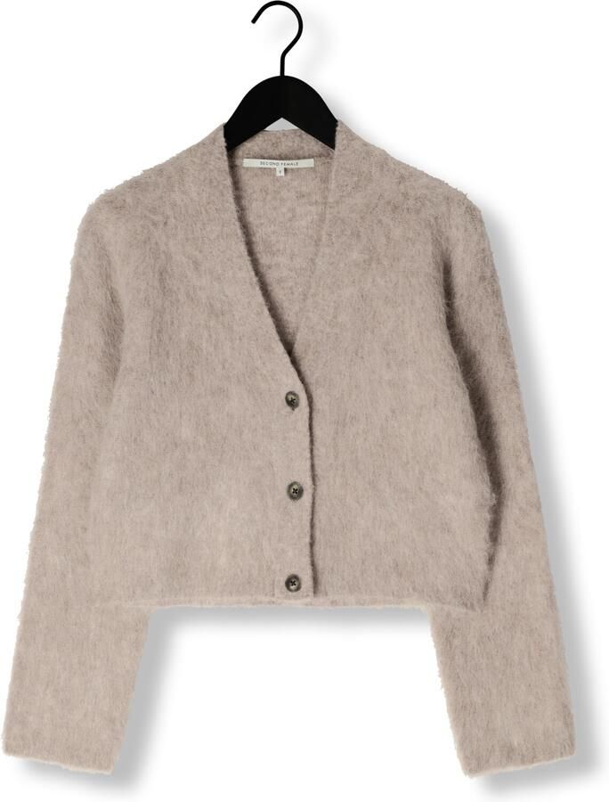 SECOND FEMALE Dames Truien & Vesten Karla Knit Cardigan Beige