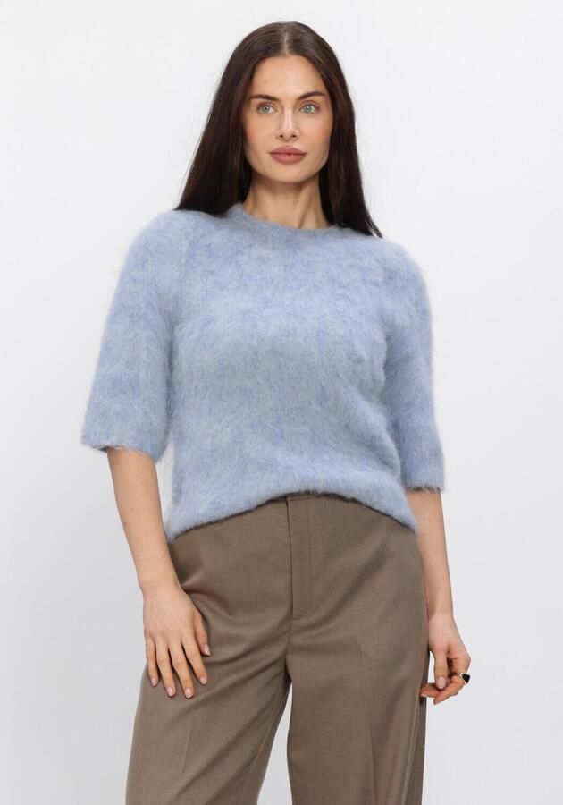 SECOND FEMALE Dames Truien & Vesten Karla Knit Ss O-neck Lichtblauw
