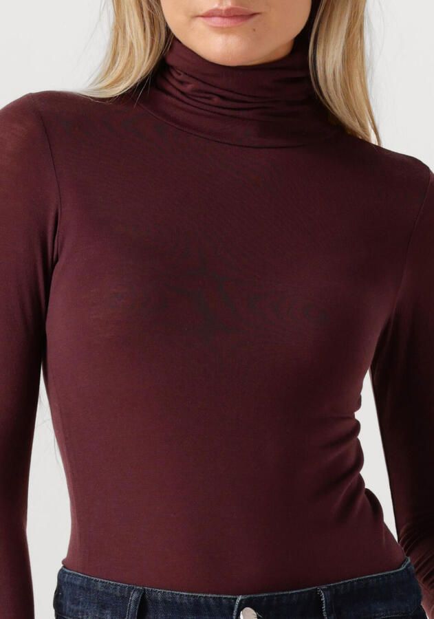SECOND FEMALE Dames Truien & Vesten Matima T-neck Tee Bordeaux