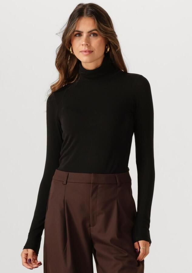 SECOND FEMALE Dames Truien & Vesten Matima T-neck Tee Zwart - Foto 4