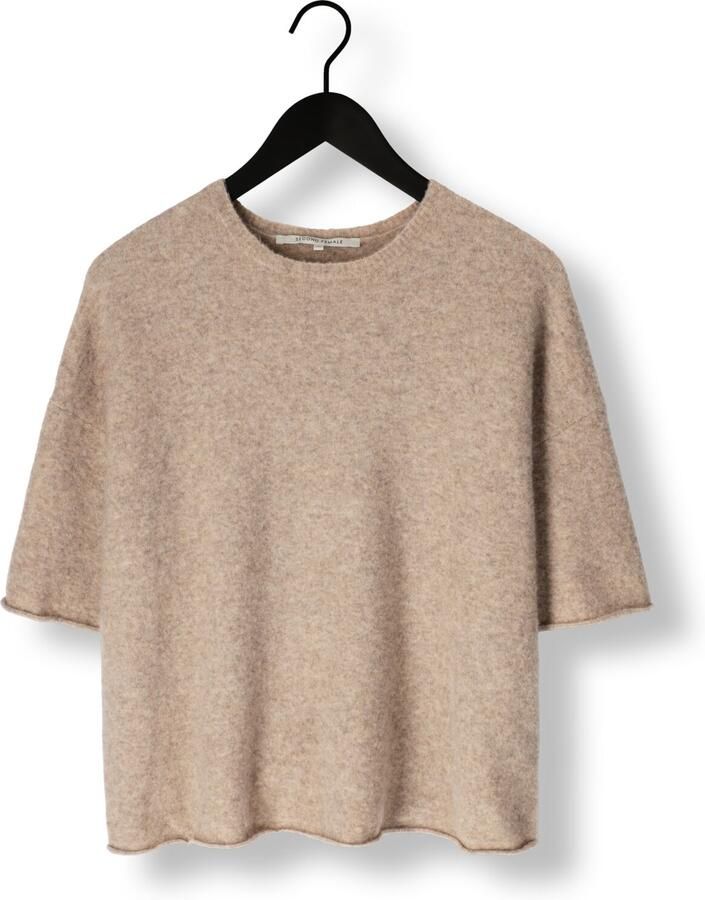 SECOND FEMALE Dames Truien & Vesten Selana Knit O-neck Beige