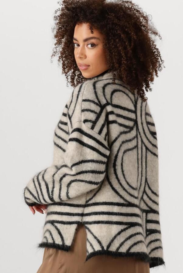 SECOND FEMALE Dames Truien & Vesten Signa Knit T-neck Gebroken Wit - Foto 3