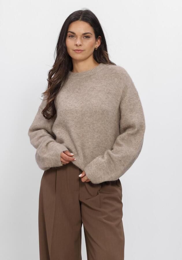 SECOND FEMALE Dames Truien & Vesten Varano Knit Pullover Beige