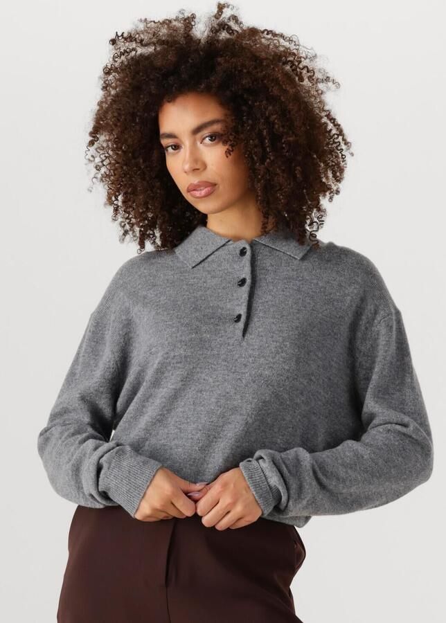 SECOND FEMALE Dames Truien & Vesten Vilena Knit Ls Grijs - Foto 4