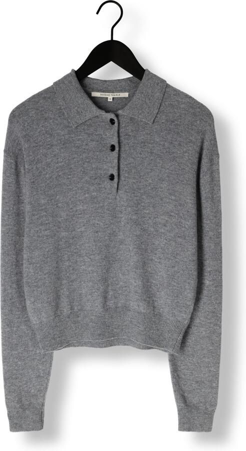 SECOND FEMALE Dames Truien & Vesten Vilena Knit Ls Grijs - Foto 3