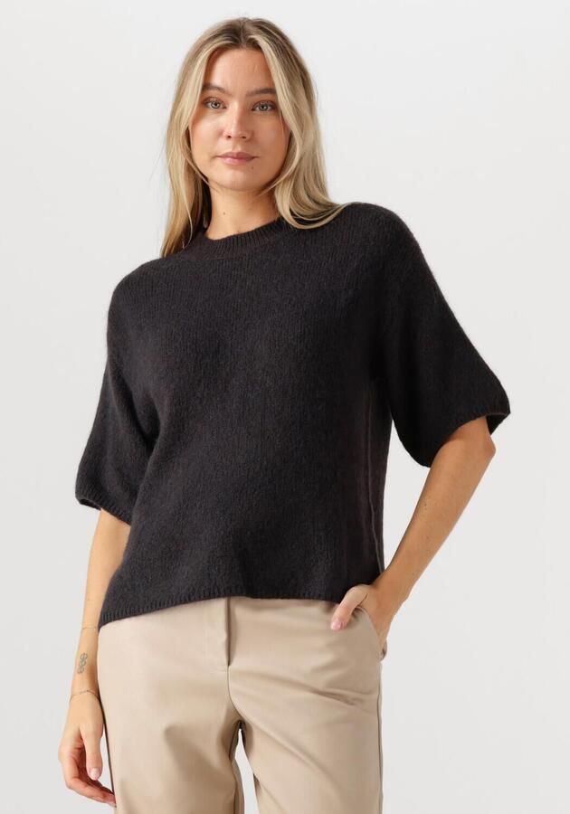 SECOND FEMALE Dames Truien & Vesten Wanda Knit O-neck Donkergrijs - Foto 4