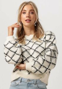 Selected Femme Korte gebreide pullover met all-over motief model 'OLIVIA'