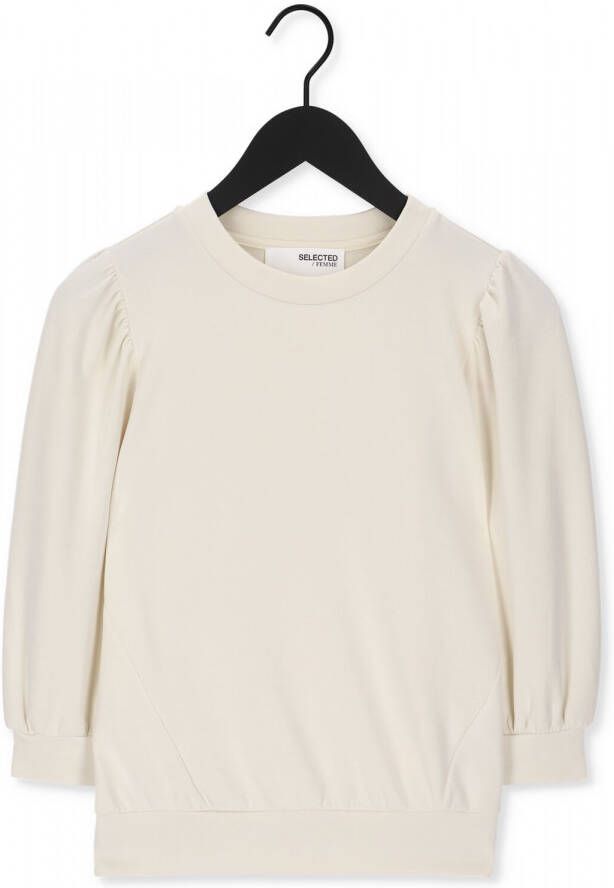 Selected Femme Ecru Trui Tenny 3 4 Sweat
