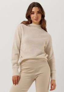 Selected Femme Gebroken Wit Trui Mally Ls Knit T-neck Camp B