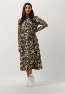 Selected Femme Leopard Midi Jurk Slfsalli Ls Midi Dress