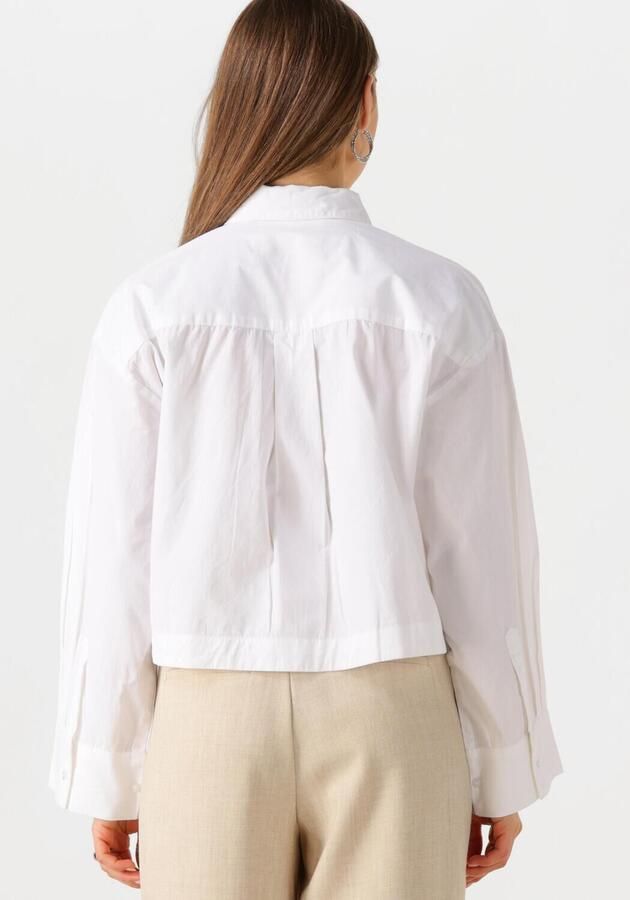 SELECTED FEMME Dames Blouses Slfastha Ls Cropped Boxy Shirt Wit - Foto 2