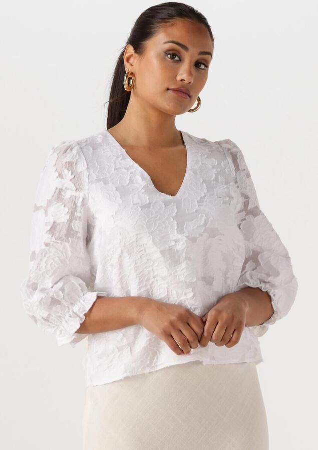 SELECTED WOMEN Dames Blouses Slfcathi-sadie 3 4 Top Ff Wit - Foto 4