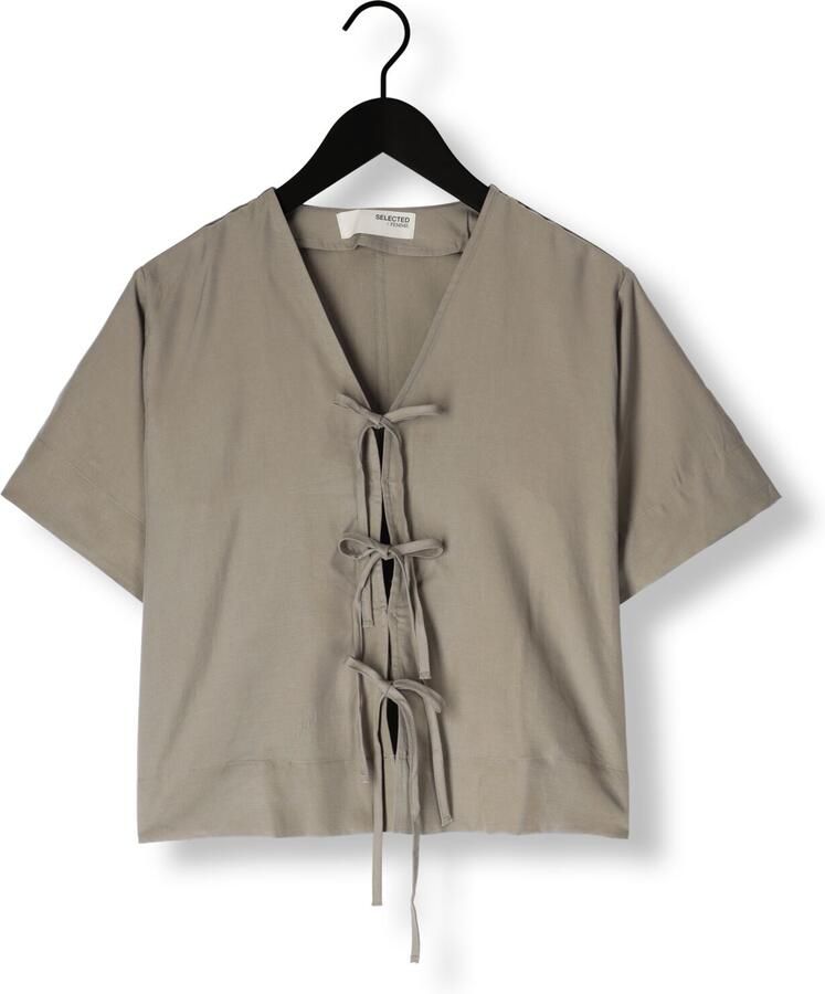 SELECTED FEMME Dames Blouses Slfnatuk 2 4 Boxy Tie Top Groen