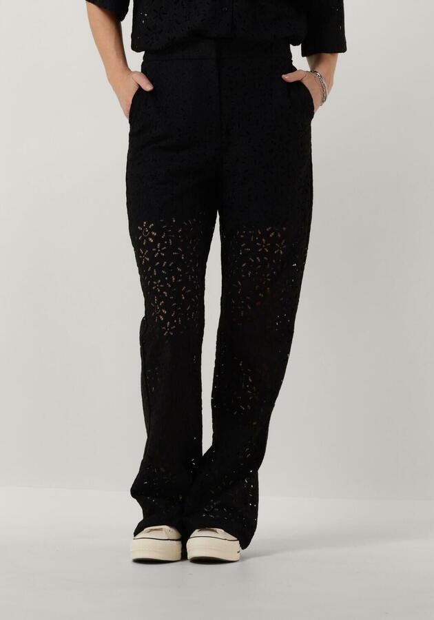 SELECTED FEMME Dames Broeken Slfkarola Hw Flared Lace Pant Zwart - Foto 3