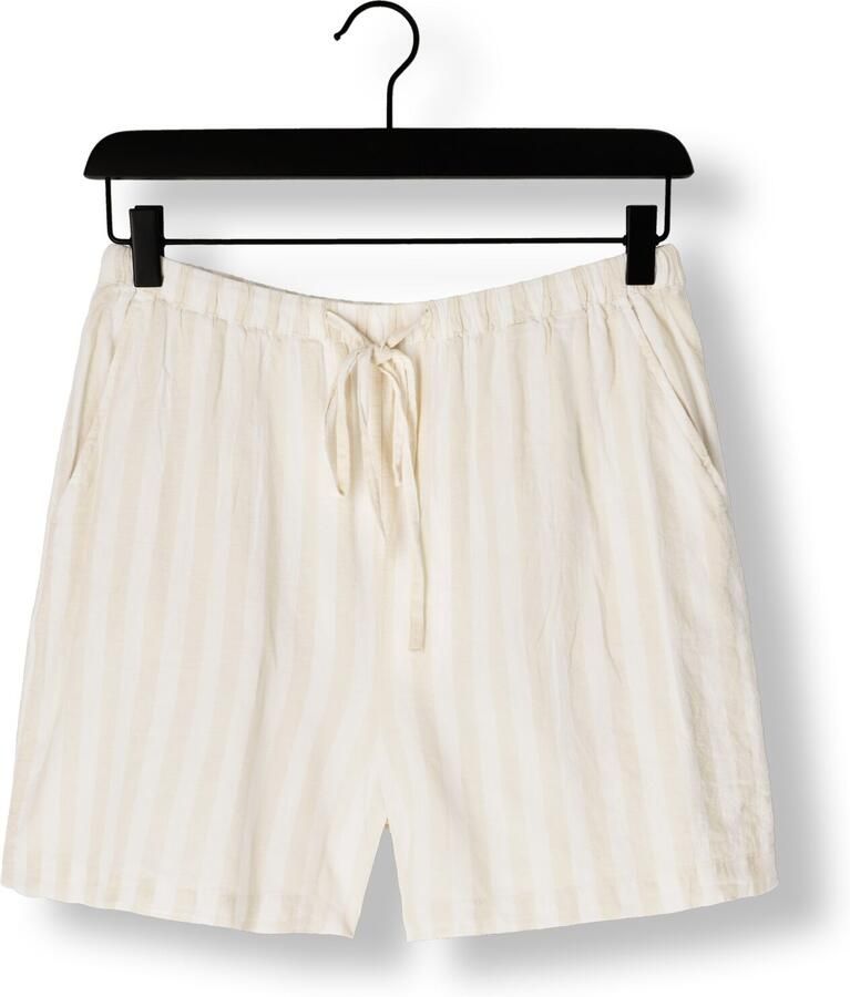 SELECTED FEMME Dames Broeken Slfluisa Mw Striped String Shorts B Beige