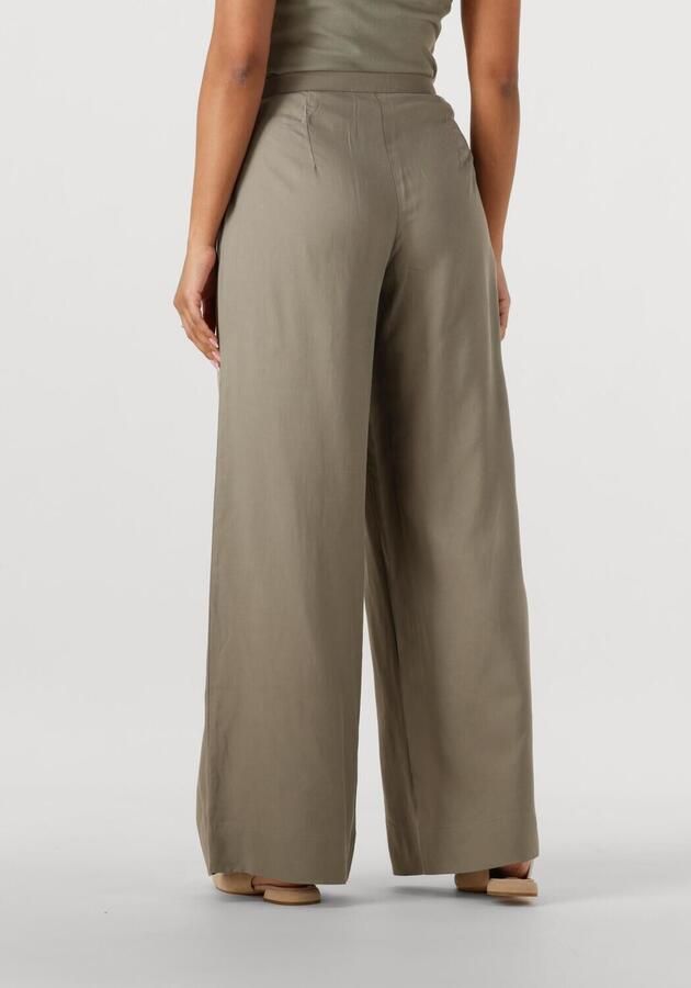 Selected Femme Wide leg bandplooibroek met steekzakken model 'NATUK'