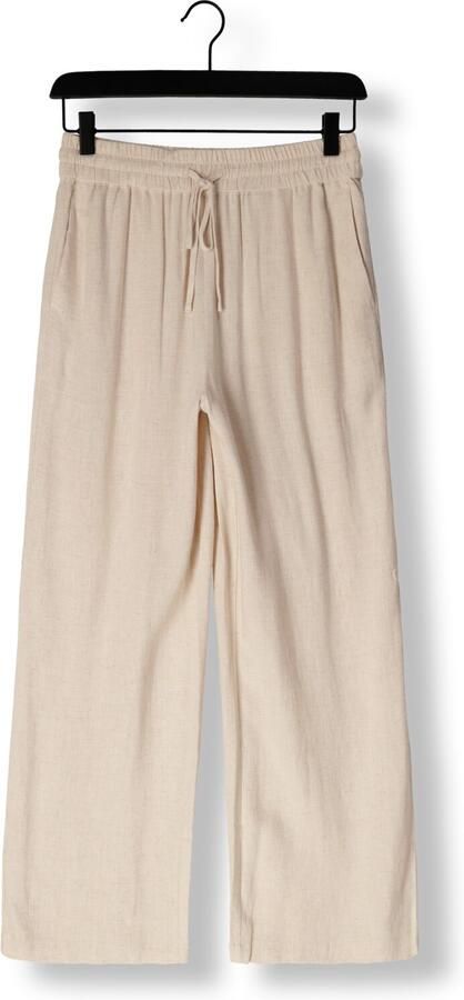 Selected Femme High waist broek van een mix van viscose en linnen model 'VIVA-GULIA' - Foto 3