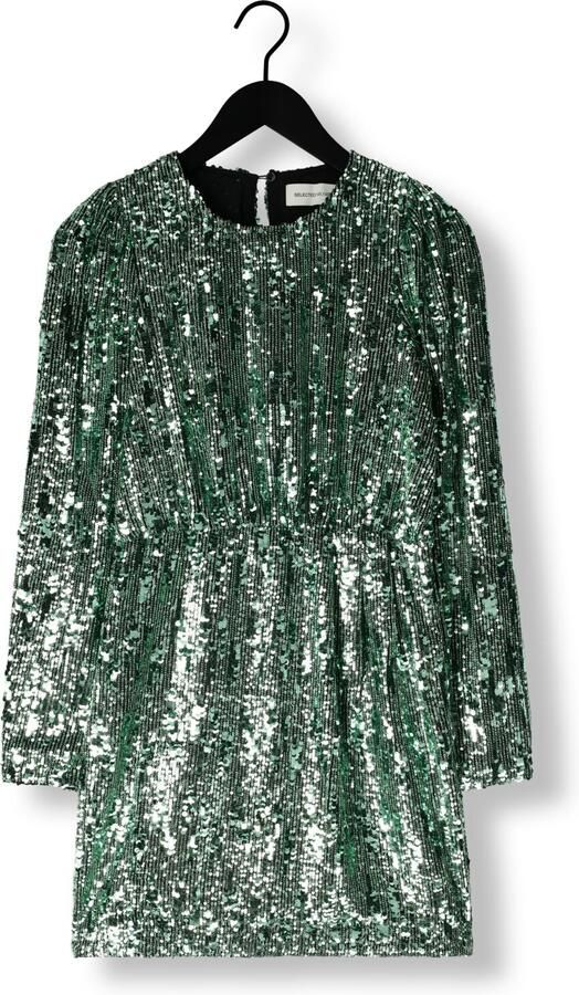 SELECTED WOMEN Dames Jurken Slfari-colyn Ls Short Sequins Groen - Foto 2