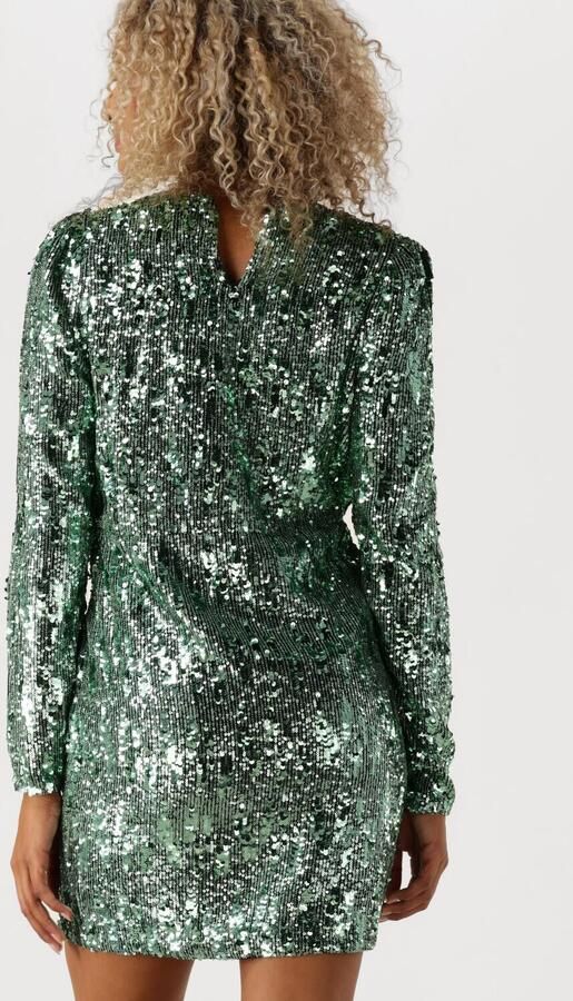 SELECTED WOMEN Dames Jurken Slfari-colyn Ls Short Sequins Groen - Foto 3