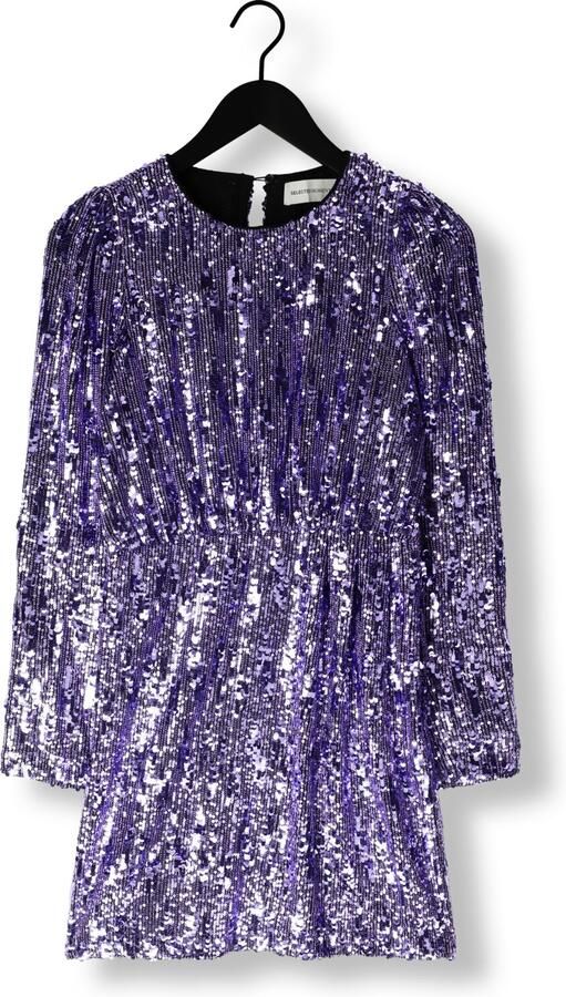 SELECTED WOMEN Dames Jurken Slfari-colyn Ls Short Sequins Paars - Foto 3