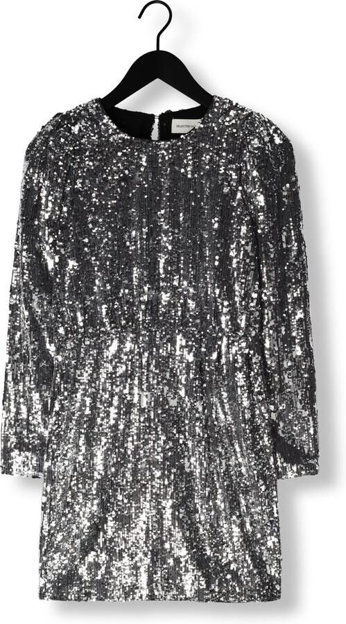 SELECTED WOMEN Dames Jurken Slfari-colyn Ls Short Sequins Zilver - Foto 3