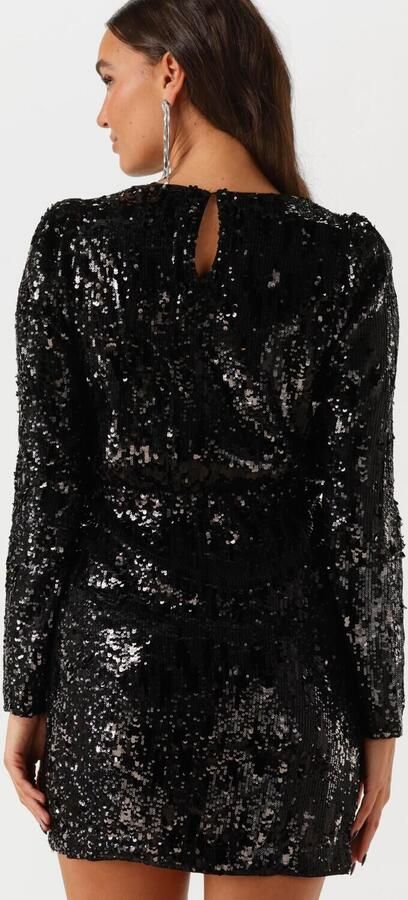 Selected Femme Paillet Mini Jurk voor Glamoureuze Avonden Black Dames - Foto 3
