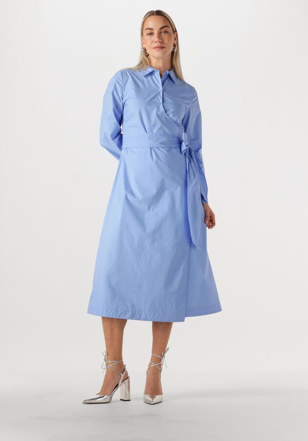 SELECTED FEMME Dames Jurken Slfaviana Ls Midi Wrap Dress Lichtblauw - Foto 4