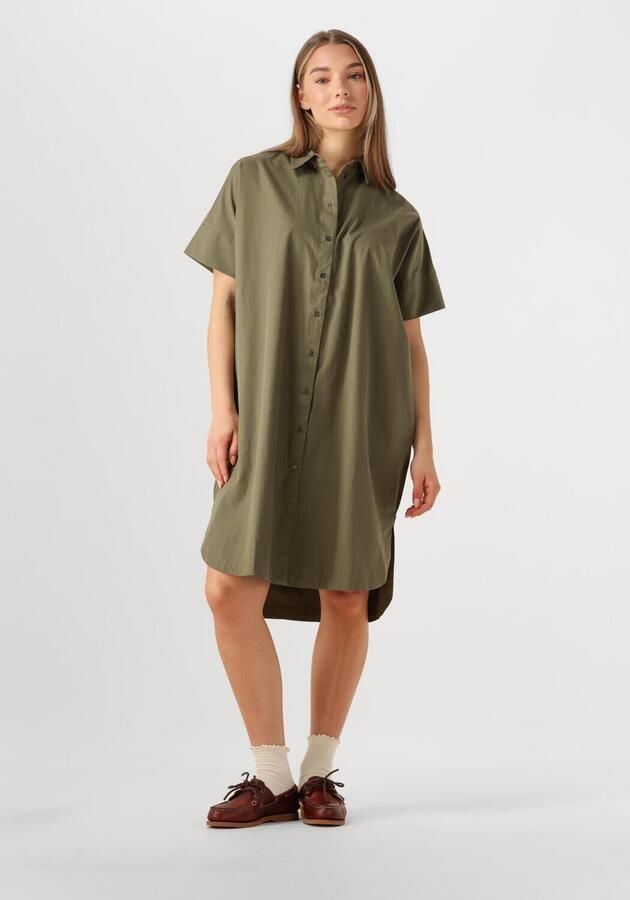 SELECTED WOMEN Dames Jurken Slfblair 2 4 Short Shirt Dress Olijf - Foto 4