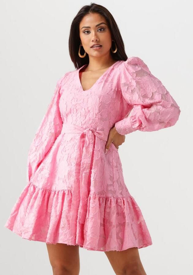 SELECTED WOMEN Dames Jurken Slfcalli-sadie Ls Short V-neck Dress Ff Roze - Foto 4