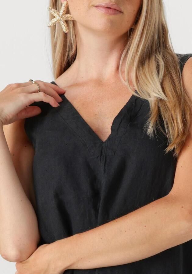 SELECTED WOMEN Dames Jurken Slflinna Sl Short Linen Dress Zwart